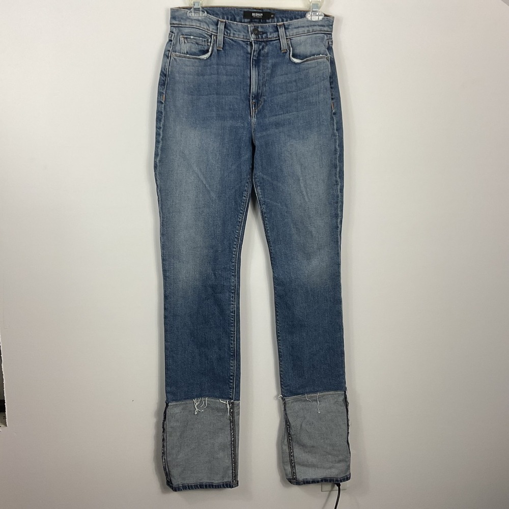 Hudson Jeans Holly Straight Reverse Hem High Rise Denim Jeans Women's‎ Size 27